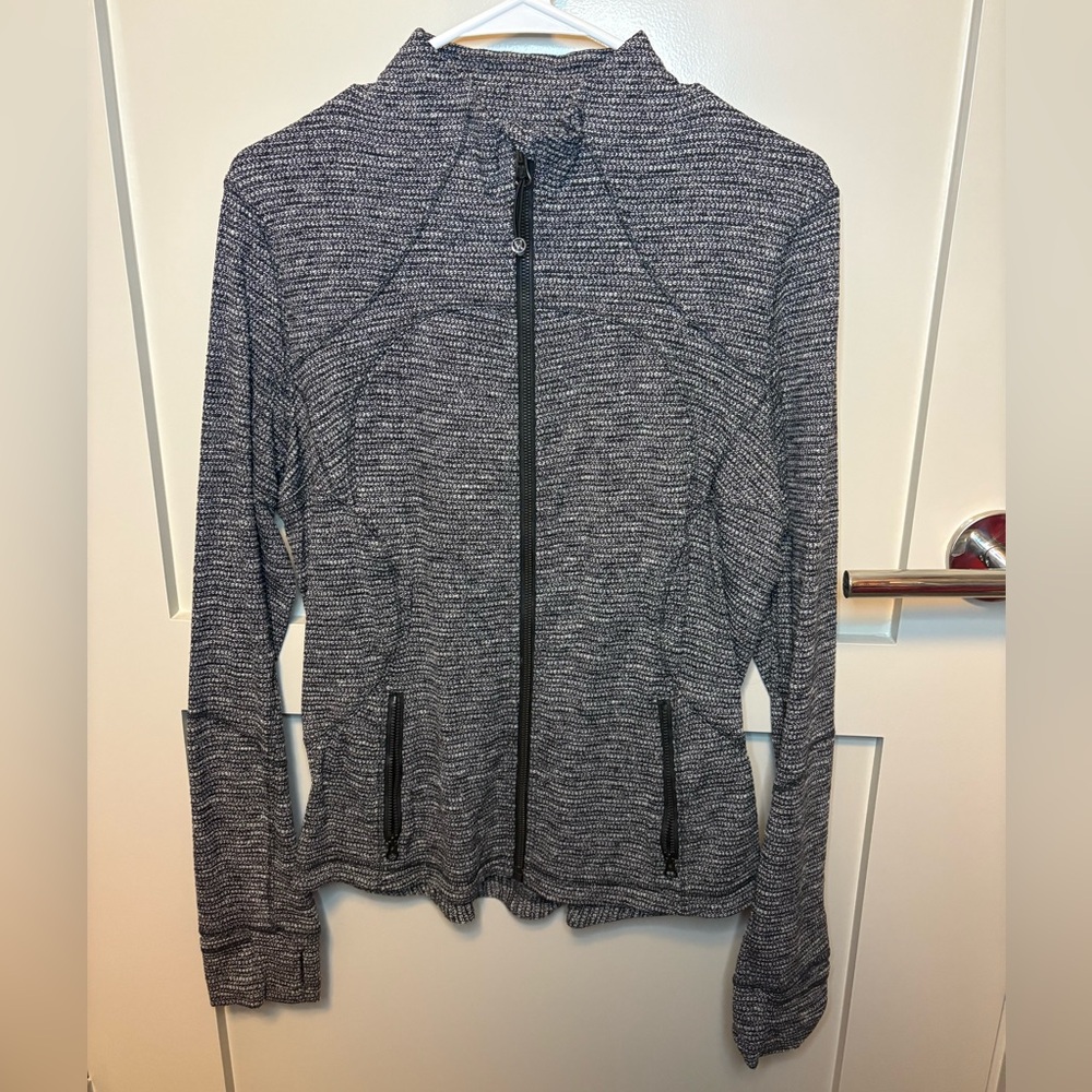 Lulu Lemon Herringbone Gray Full-Zip Define Jacket